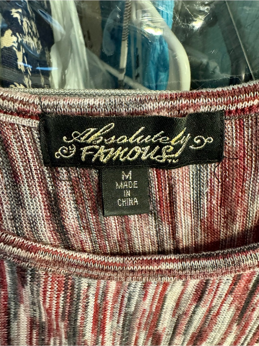 Absolutely Famous Short Sleeve Space-Dye Top - Pink & Red Blend - Picture 3 of 4